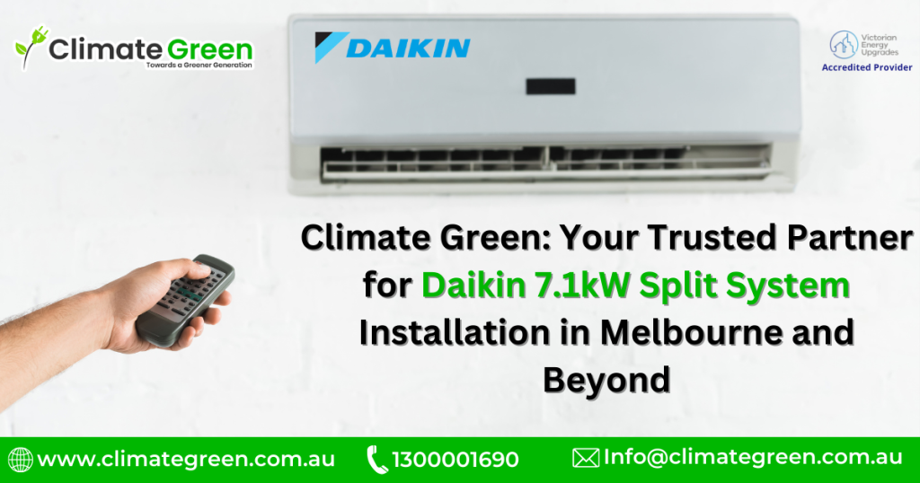 Daikin 7.1kW Split System installation Victoria