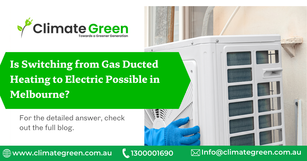 Electric Replacement for Gas Ducted Heating