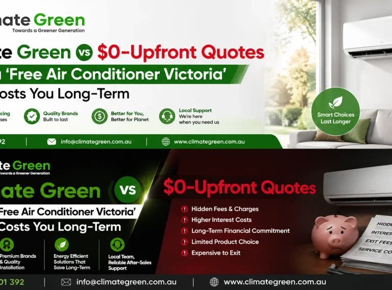 climategreen_bg Climate Green vs $0-Upfront Quotes What a 'Free Air Conditioner Victoria' Really Costs You Long-Term